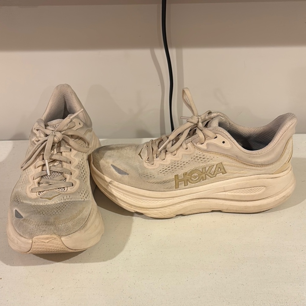 Hoka Women's Beige Athletic Shoes